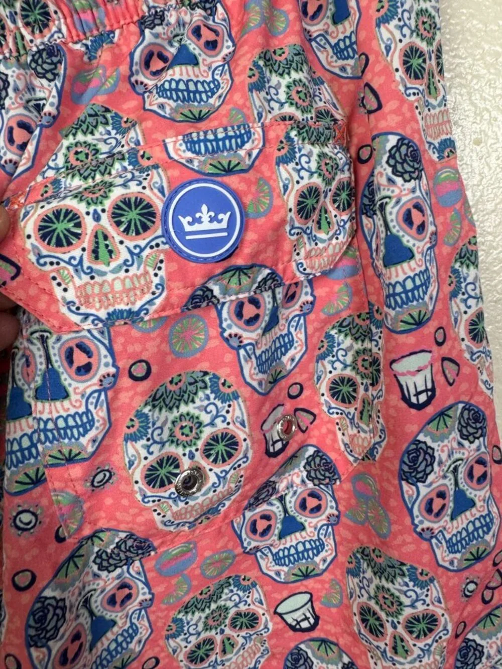 Peter Millar Sugar Skull Novelty Board shorts XL